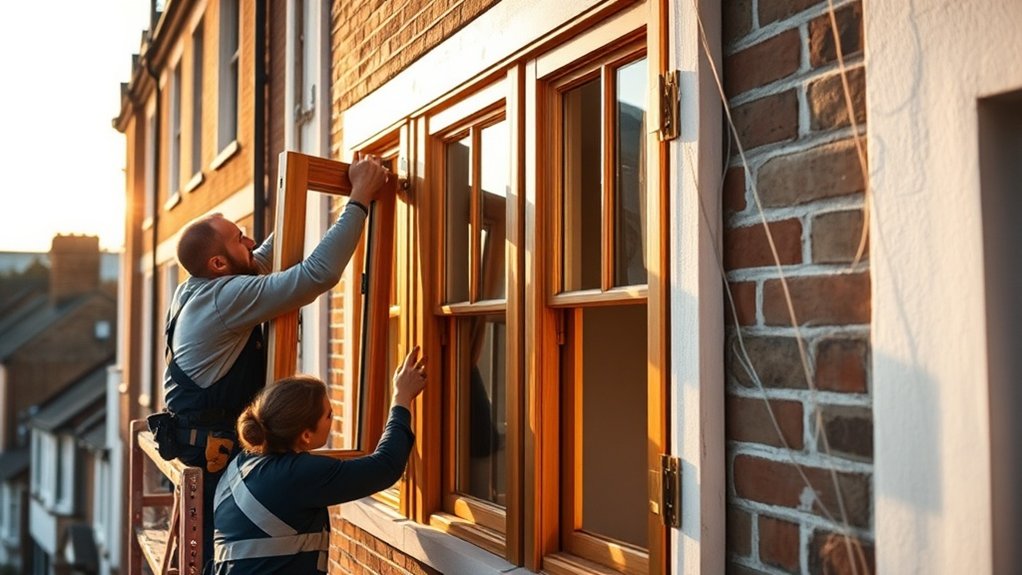 Wooden Window Installation Windsor
