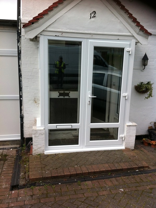 uPVC French doors fitted as front entrance in Windsor