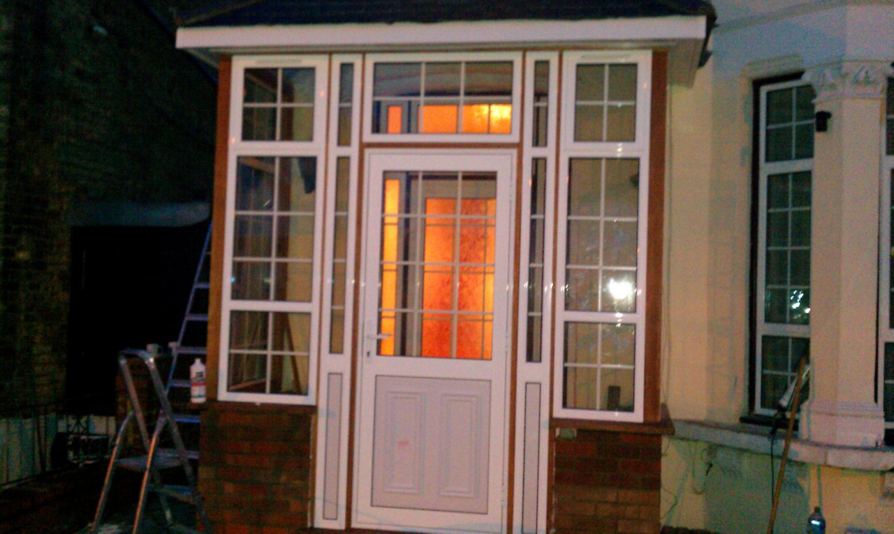 uPVC porch with Georgian bar glazing installed in Windsor